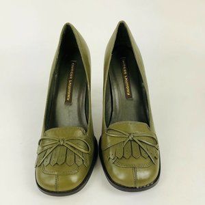 Chinese Laundry Courtney Army Green Bow Leather